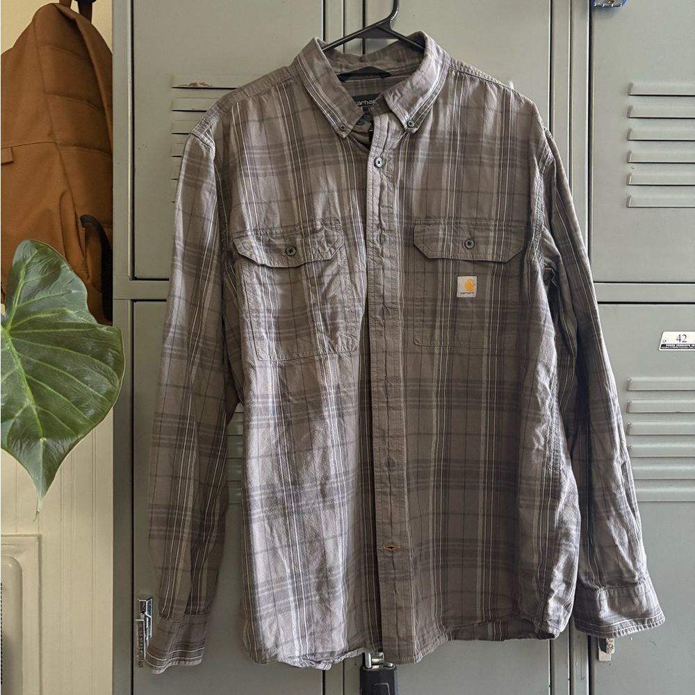 Carhartt Men's Loose Fit Midweight Chambray Long-Sleeve Shirt size L